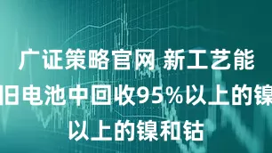 广证策略官网 新工艺能从废旧电池中回收95%以上的镍和钴