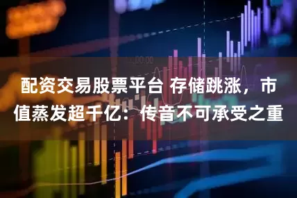 配资交易股票平台 存储跳涨，市值蒸发超千亿：传音不可承受之重